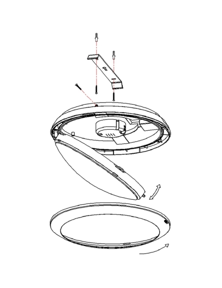ENSA 16W LED Intelligent Oyster Light with Backup LOL-A16-WSE