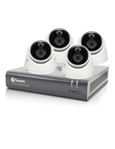 Swann 2MP SWDVK-84580V4D 1TB 4x Dome Cameras - Voice Controlled CCTV Kit (8x4)