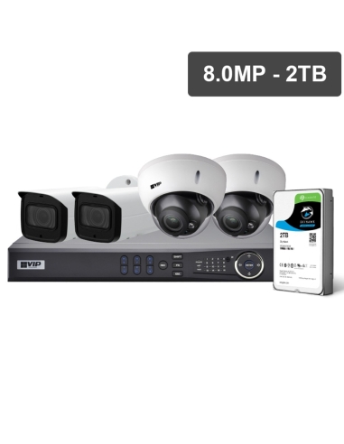 VIP NVR Recorder- VIP 4K Security Kit - Poe IP 8MP Camera - VIP Motorised Camera - VIP 4-Year Warranty - NVR Pro Series