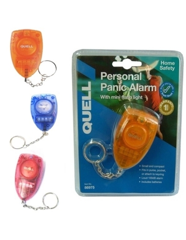 Quell 3 Pack Personal Alarms Blue/Orange/Red Combination