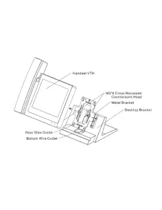 VIP Vision Desktop Mount Bracket for Handset Intercom INTIPMONDH-B 2