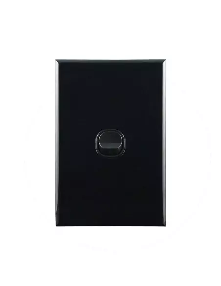 Connected Switchgear Basix S Series Light Switch Black 1 Gang - CS-BS-LS161VB