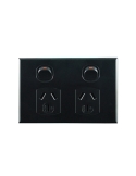 Connected SwitchgearBasix S Series Black Double PowerPoint - CS-BS-POD10B