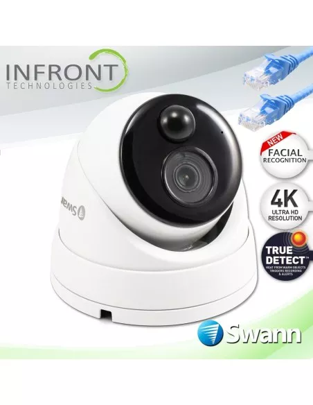 Swann 4K Ultra HD Thermal Sensing Dome IP Security Camera - NHD-888MSD