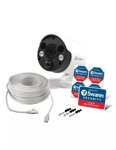 Swann 4K Thermal Sensing Spotlight Bullet IP Security Camera Packaging