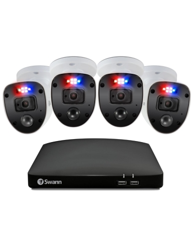 Swann Enforcer 4 Camera 4 Channel 1080p Full HD-4680 with 1TB HDD & 4 x 1080p Enforcer Cameras Spotlights PRO-1080SL