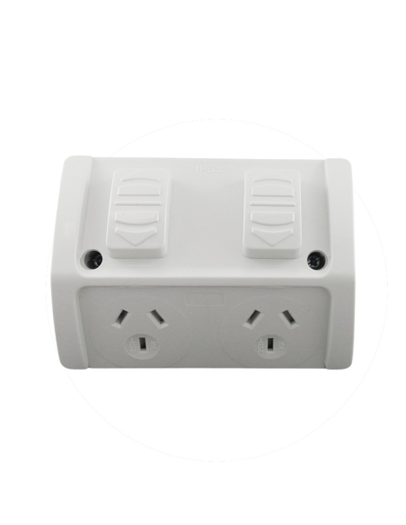 Connected Switchgear Splash Series Double GPO - CS-WPOD10NC