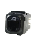 Connected Switchgear RJ45 CAT6 Black Data Jack - CS-CAT6B