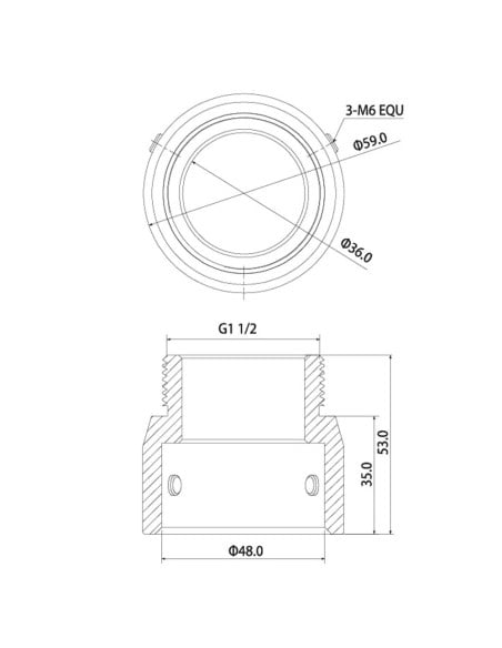 Ceiling/Wall Mount Adapter for PTZ Cameras - VSBKTA110 Ceiling/Wall Mount Adapter for PTZ Cameras - VSBKTA110