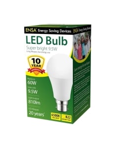 ENSA LEDBL6WE2765K 6.5W LED Light Bulb Screw (6500K)LEDBL6WE2765K 2