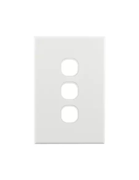 Connected Switchgear Basix S Series Grid Plate White 3 Gang - CS-BS-PB3