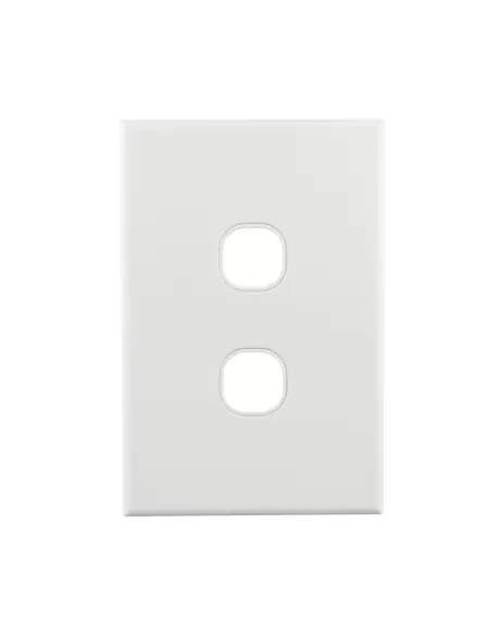 Connected Switchgear Basix S Series Grid Plate White 2 Gang - CS-BS-PB2