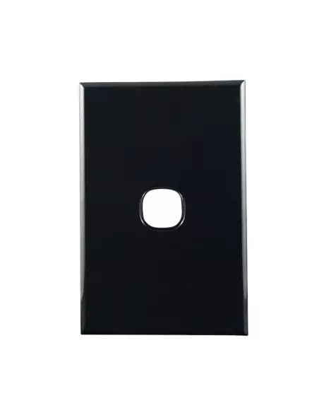 Connected Switchgear Basix S Series Grid Plate Black 1 Gang - CS-BS-PB1B