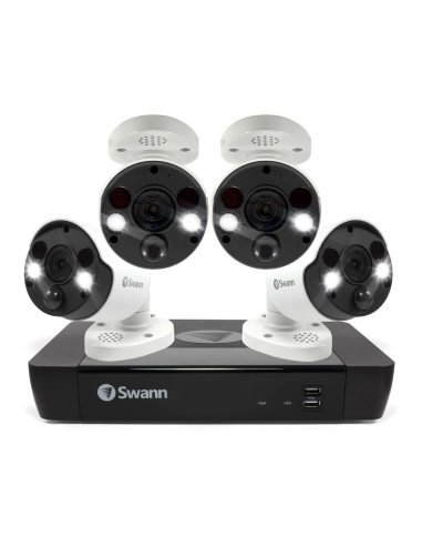 Swann 4 Camera 8 Channel 4K Ultra HD 2 Way-Audio NVR Security System with 2TB HDD