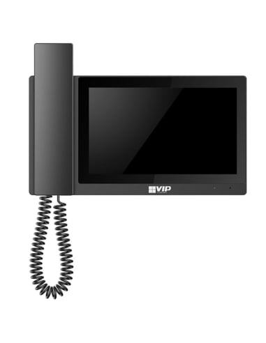 VIP Vision Residential IP Intercom Monitor with Handset (Black) - INTIPMONDBH2