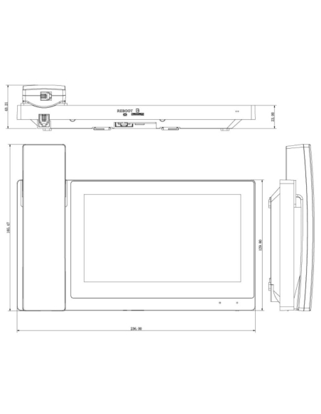 VIP Vision Residential IP Intercom Monitor with Handset (Black) - INTIPMONDBH2 VIP Vision Residential IP Intercom Monitor with Handset (Black) - INTIPMONDBH2