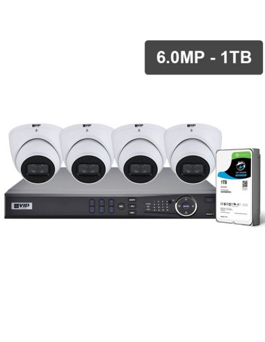 VIP Vision Pro Series 4 Camera 6.0MP IP Surveillance Kit with 1TB HDD - NVRKIT-P461F