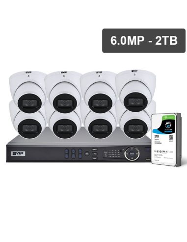 VIP Vision Pro Series 8 Camera 6.0MP IP Surveillance Kit