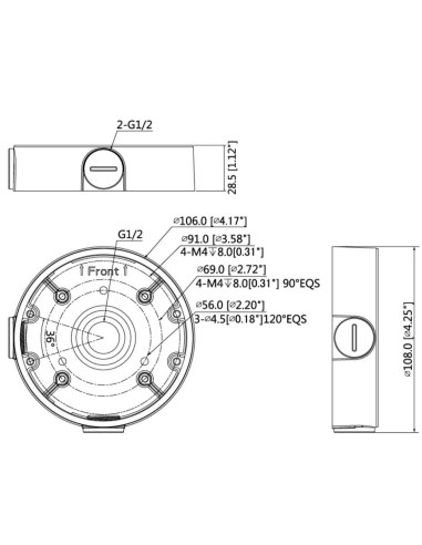 Adapter / Junction Box for Surveillance Cameras VSBKTA139-B