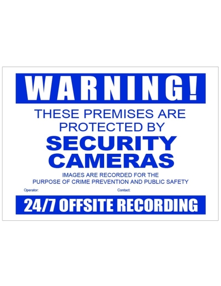 Watchguard CCTV Warning Sign Corflute A3 Size - VSCDCC Watchguard CCTV Warning Sign Corflute A3 Size - VSCDCC