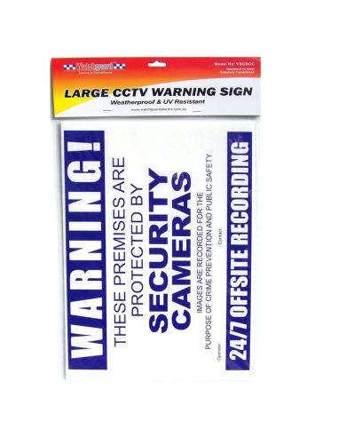 Watchguard CCTV Warning Sign Corflute A3 Size - VSCDCC