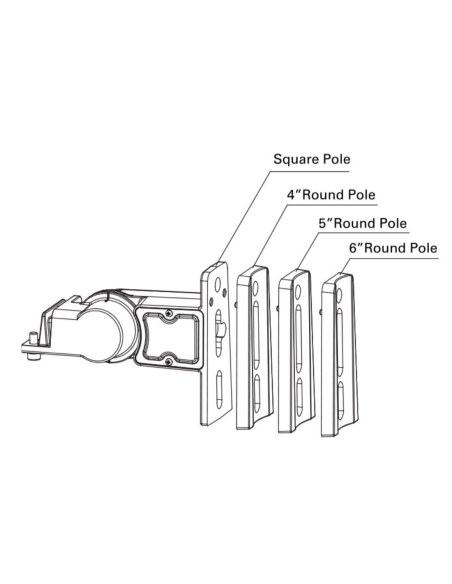 Ensa Pole Adjustable Bracket for LSL-B Street Lights Ensa Pole Adjustable Bracket for LSL-B Street Lights