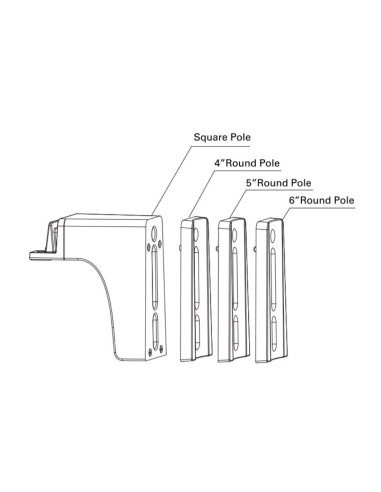 Diagram of Ensa Pole Fixed Bracket for LSL-B Street Lights