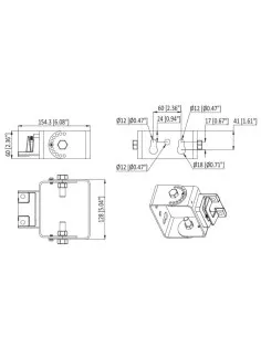 Ensa Trunnion Wall Adjustable Bracket for LSL-B Street Lights 2