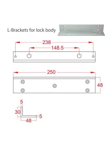 L bracket for lock body