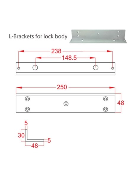 L bracket for lock body L bracket for lock body