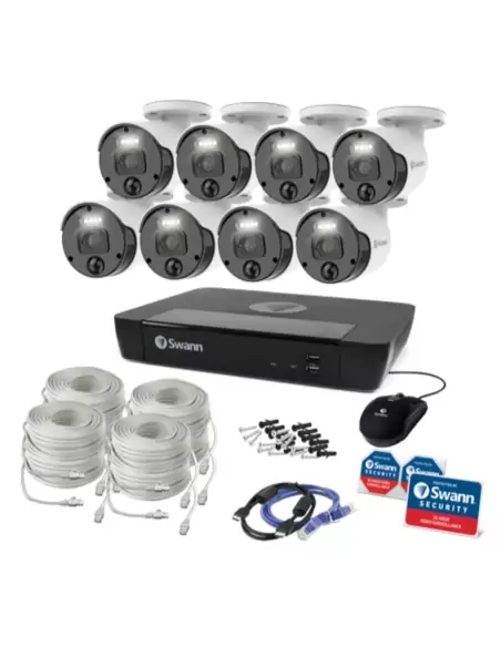 Swann Master-Series 4K Upscale 8Ch 876808 NVR 2TB 8x Night2Day Security Camera