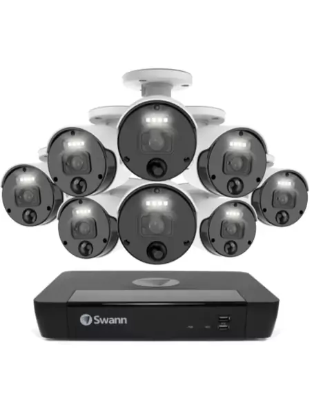 Swann Master-Series 4K 8Ch 2TB NVR with 8x 875WLB Bullet Security Cameras (SWNVK-876808-AU)