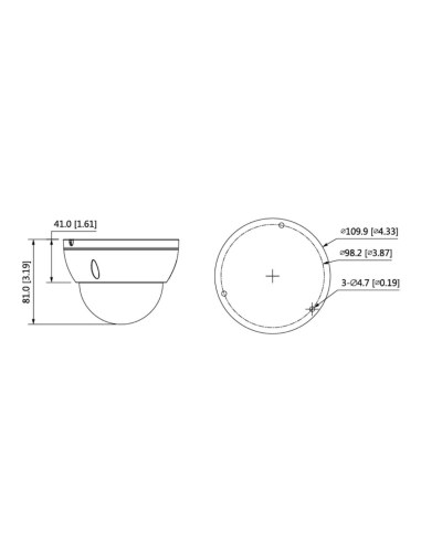 Watchguard Compact Series 8.0MP Fixed Mini Dome Dimensions