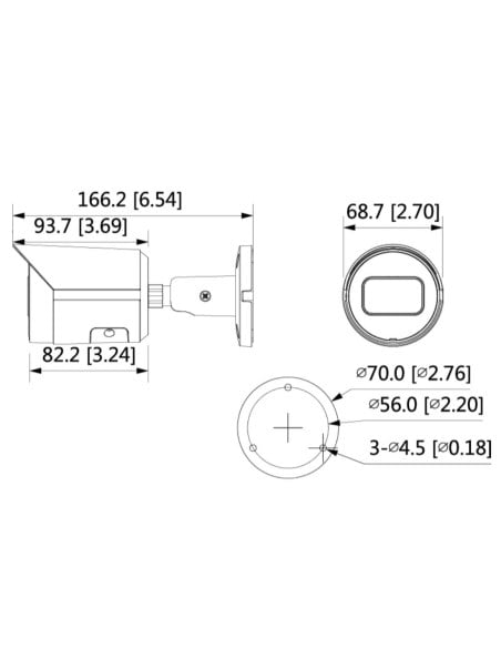 Watchguard Compact Series 8.0MP Fixed Mini Bullet Dimensions
