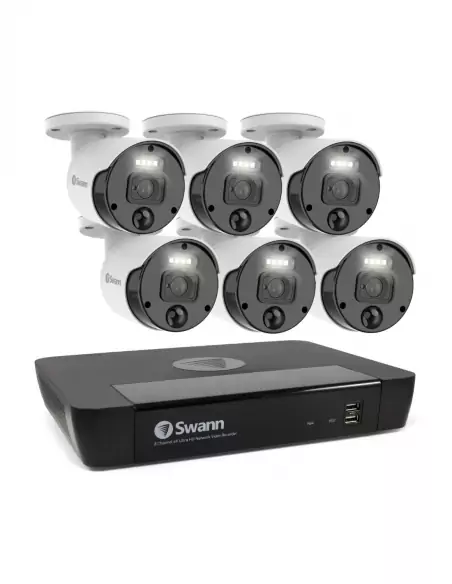 Swann 4K Upscaled Master-Series 6 Night2Day Camera 8 Ch 7680 NVR 2TB HDD Security System
