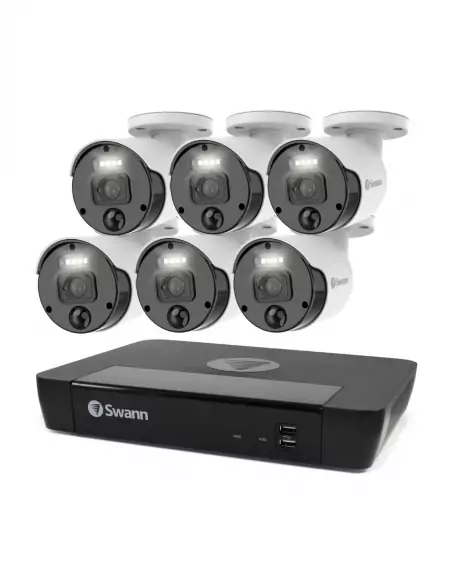 Swann 4K Upscaled Master-Series 6 Night2Day Camera 8 Ch 7680 NVR 2TB HDD Security System