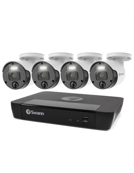 Swann 4K Upscaled Master-Series 4 Night2Day Camera 8 Ch 7680 NVR 2TB HDD Security System