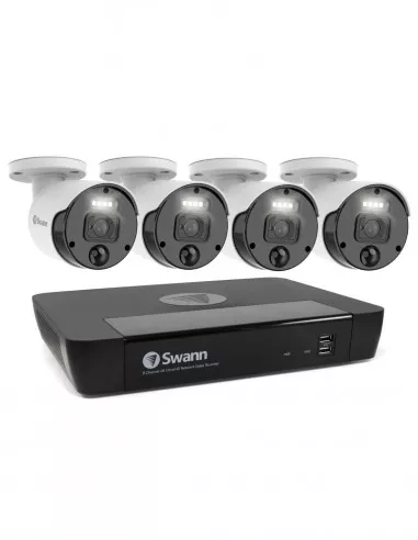 Swann 4K Upscaled Master-Series 4 Night2Day Camera 8 Ch 7680 NVR 2TB HDD Security System