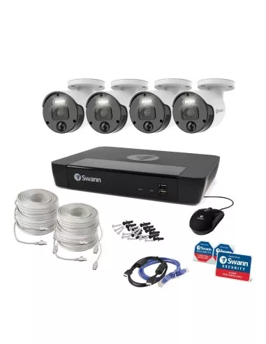 Swann 4K Upscaled Master-Series 4 Night2Day Camera 8 Ch 7680 NVR 2TB HDD Security System