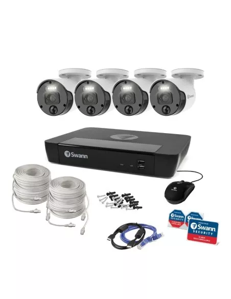 Swann 4K Upscaled Master-Series 4 Night2Day Camera 8 Ch 7680 NVR 2TB HDD Security System
