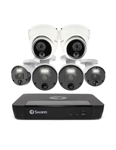 Swann 4K Upscaled Master-Series 4 Night2Day & 2 Dome Camera 8 Ch 7680 NVR 2TB HDD Security System
