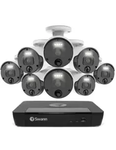 Swann 4K Upscaled Master-Series 8 Night2Day Camera 16 Ch 7680 NVR 2TB HDD Security System