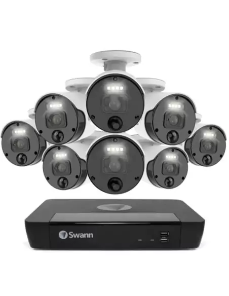 Swann Master-Series 4K 16Ch 2TB NVR with 8x 875WLB Bullet Cameras (SONVK-1676808-AU)