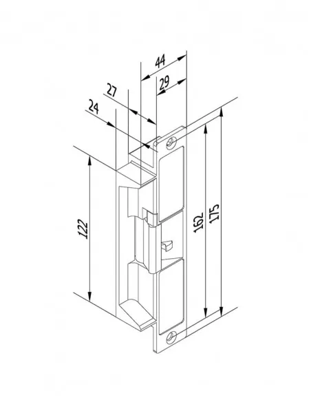 VIP Vision Monitored Multi-Voltage Mortise Electric Door Strike - ACLOC105
