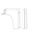 Ensa 5" Curved Pole Bracket Adapter for LSL-B Street Lights - LSL-BKTC5