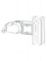 Ensa 5" Curved Pole Bracket Adapter for LSL-B Street Lights - LSL-BKTC5