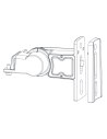 Ensa 6" Curved Pole Bracket Adapter for LSL-B Street Lights - LSL-BKTC6