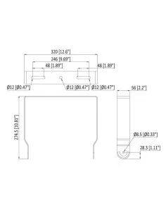 Ensa Yoke Wall Adjustable Bracket for LSL-B200 Street LSL-BKTY200 2