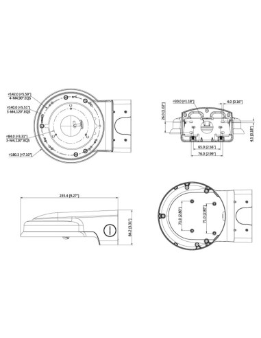 Dia Rain Cover Dome Camera Bracket