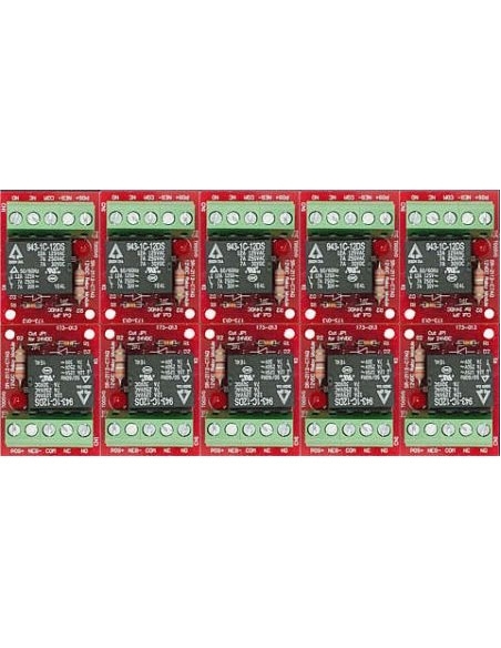 Watchguard 12/24VDC 10-Pack Relay Module (One 7A SPDT Relay) - RLM7A-SD-10